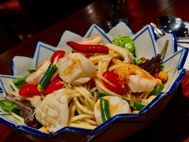 Seafood Papaya Salad.