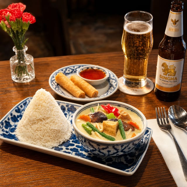 Green Curry Lunch Entree.