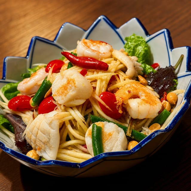 Seafood Papaya Salad.